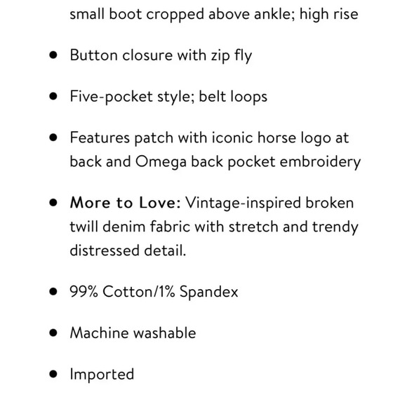 Jordache Farrah Crop Flare Mdwash Size 27 - Picture 10 of 10